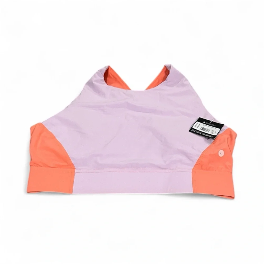 Two Pieces Of Eddie Bauer Lilac and Peach Sports Bra and shorts